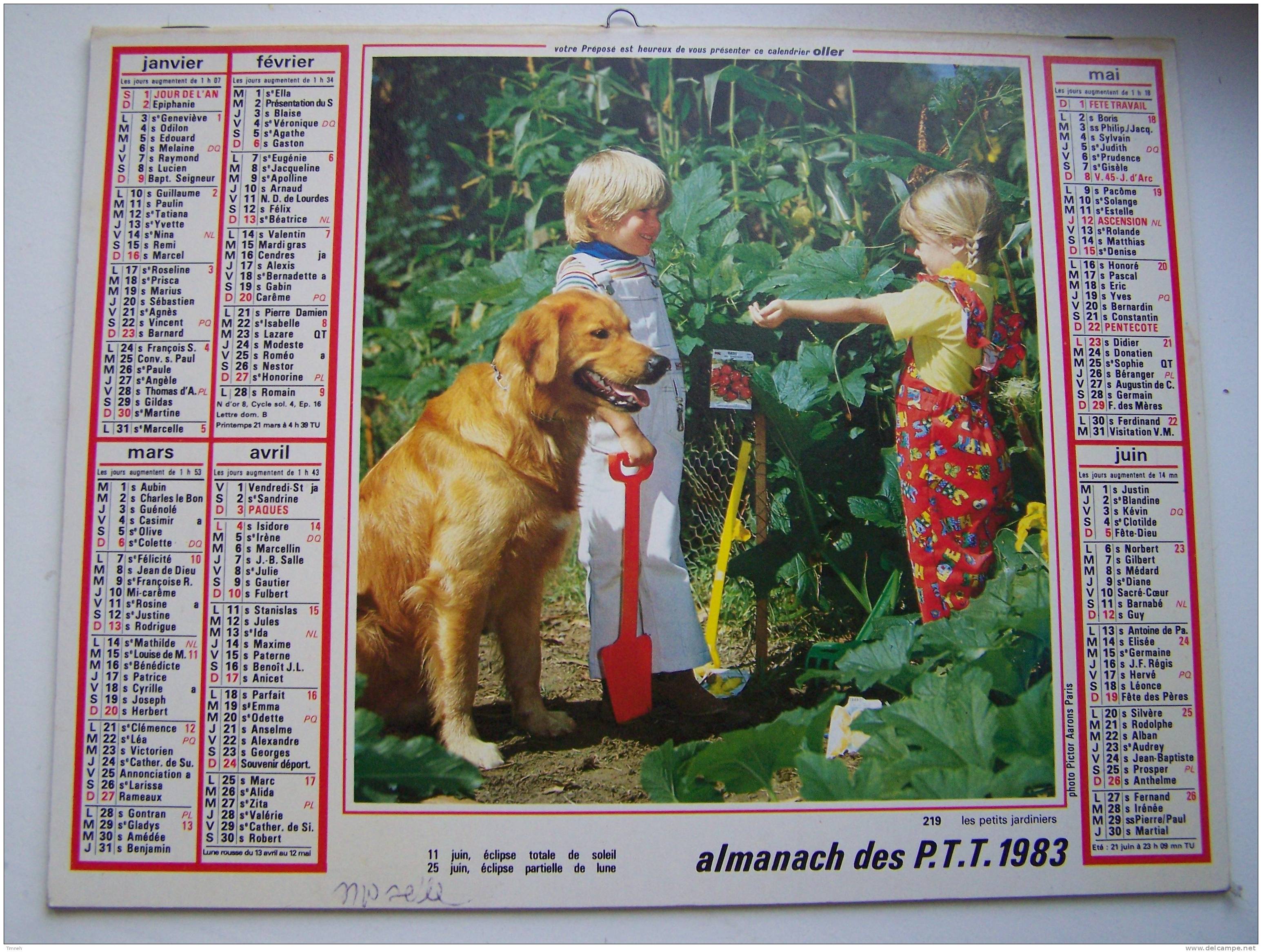 Almanach Des P.T.T. 1983 - Moselle N°57 - Poussins Canetons - OLLER - Carte Géographique - Small : 1981-90