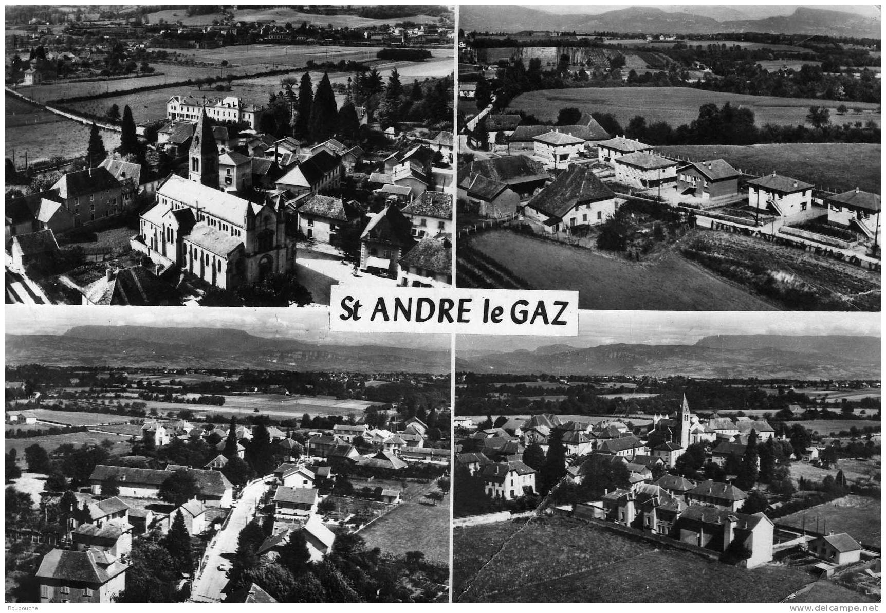 CPSM  38 - SAINT ANDRE LE GAZ Multivues Aériennes - Peu Courante (attention état Voir Desc Et Scan) - Saint-André-le-Gaz