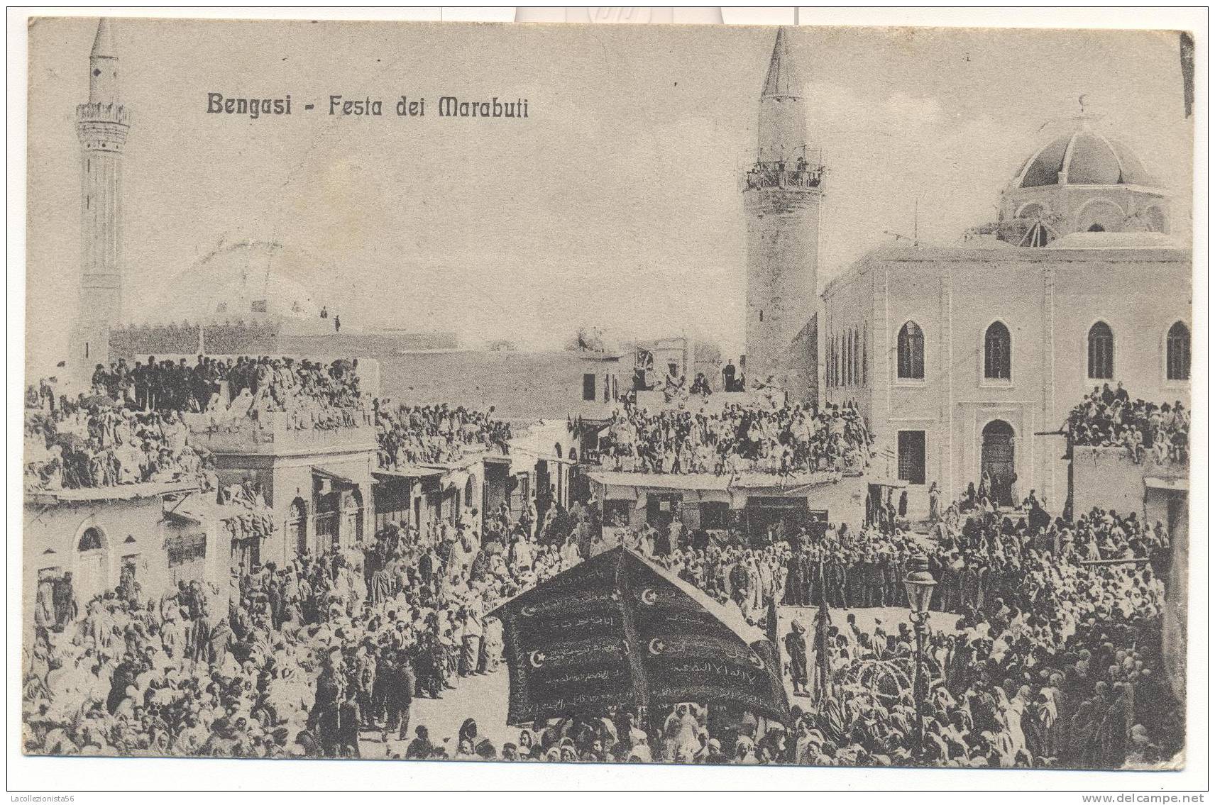 369-BENGASI(LIBIA)-EX COLONIE ITALIANE-FESTA DEI MARABUTI-1911-ANIMATISSIMA-FP - Altre Guerre