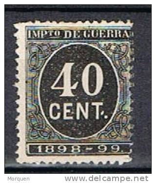 Impuesto De Guerra 40 Cts 1898, VARIEDAD Impresion * - Oorlogstaks