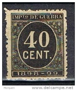 Impuesto De Guerra 40 Cts 1898, VARIEDAD Impresion * - Impuestos De Guerra