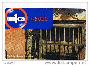 VENEZUELA - CANTV (GSM RECHARGE) - UN1CA: ARQUITECTURA COLONIAL VENEZOLANA -   USED  -  RIF. 2159 - Cultura