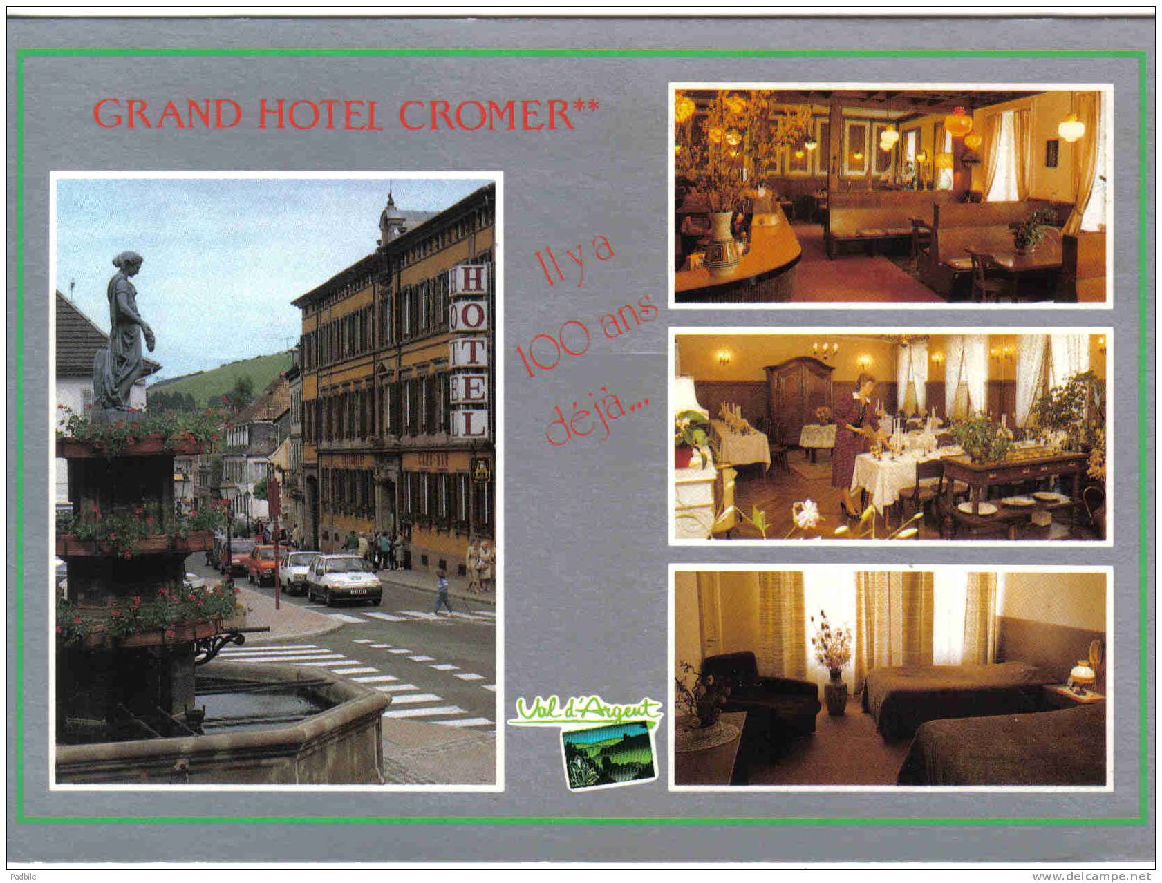 Carte Postale 68. Sainte-Marie-aux-Mines   Hotel CROMER Logis De France  Place Foch Très Beau Plan - Sainte-Marie-aux-Mines