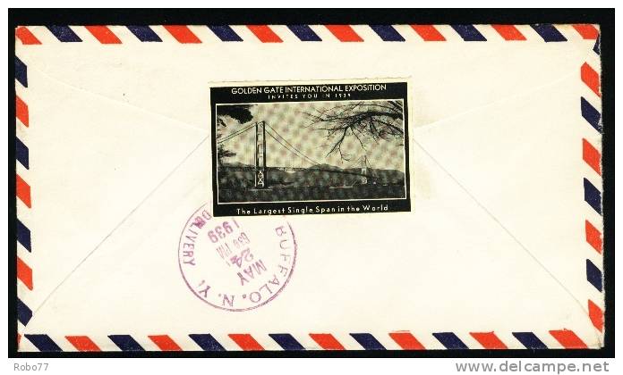 1939 USA. Air Mail Letter, Cover Sent To Buffalo. Special Delivery.  (H05c099) - 1c. 1918-1940 Briefe U. Dokumente