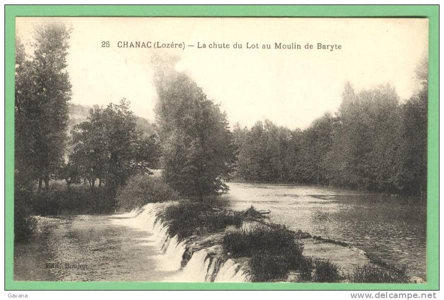 48 CHANAC - La Chute Du Lot Au Moulin De Baryte - Chanac