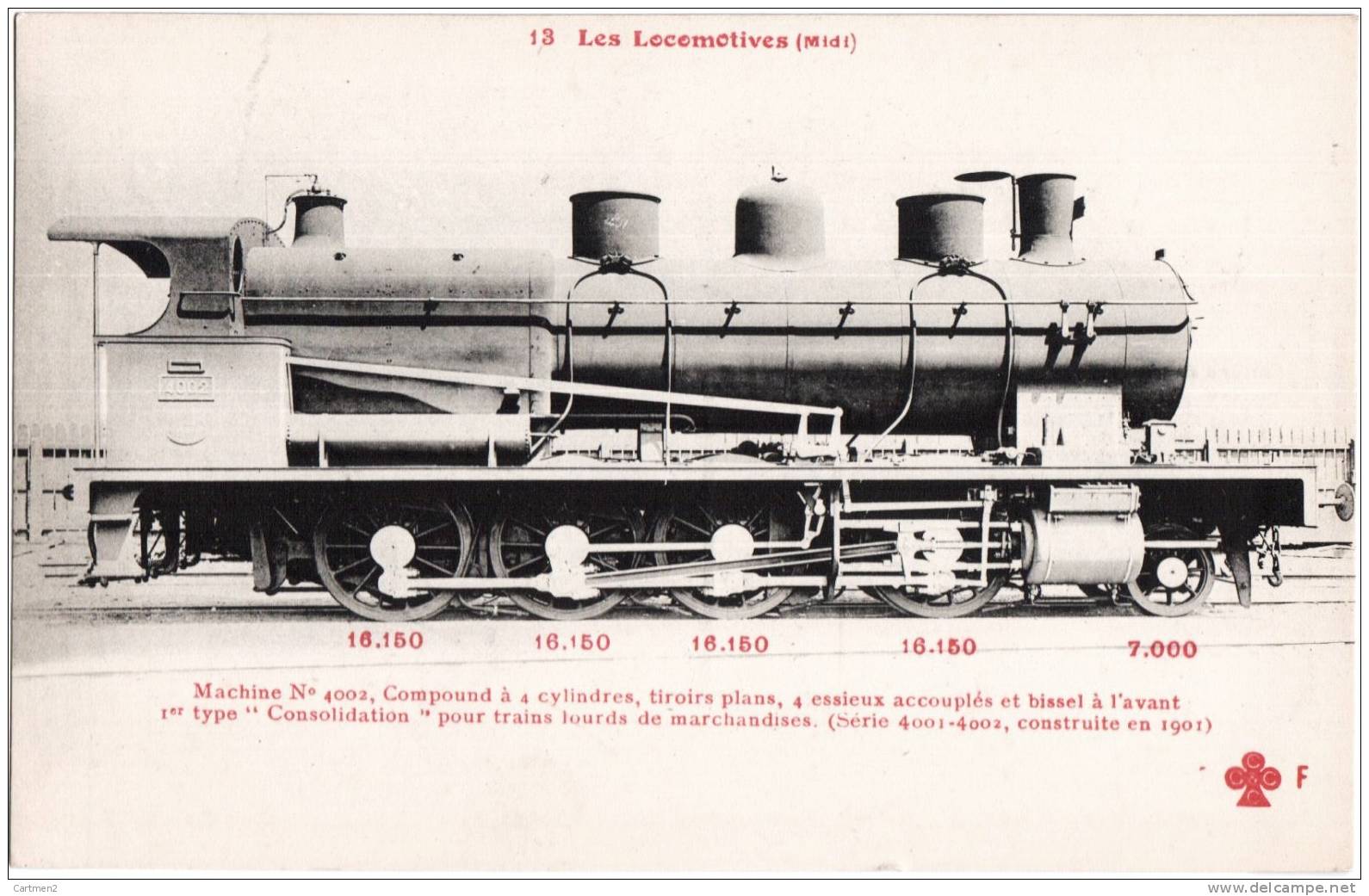 LES LOCOMOTIVES DU MIDI MACHINE COMPOUND TRAIN DE MARCHANDISES - Trains