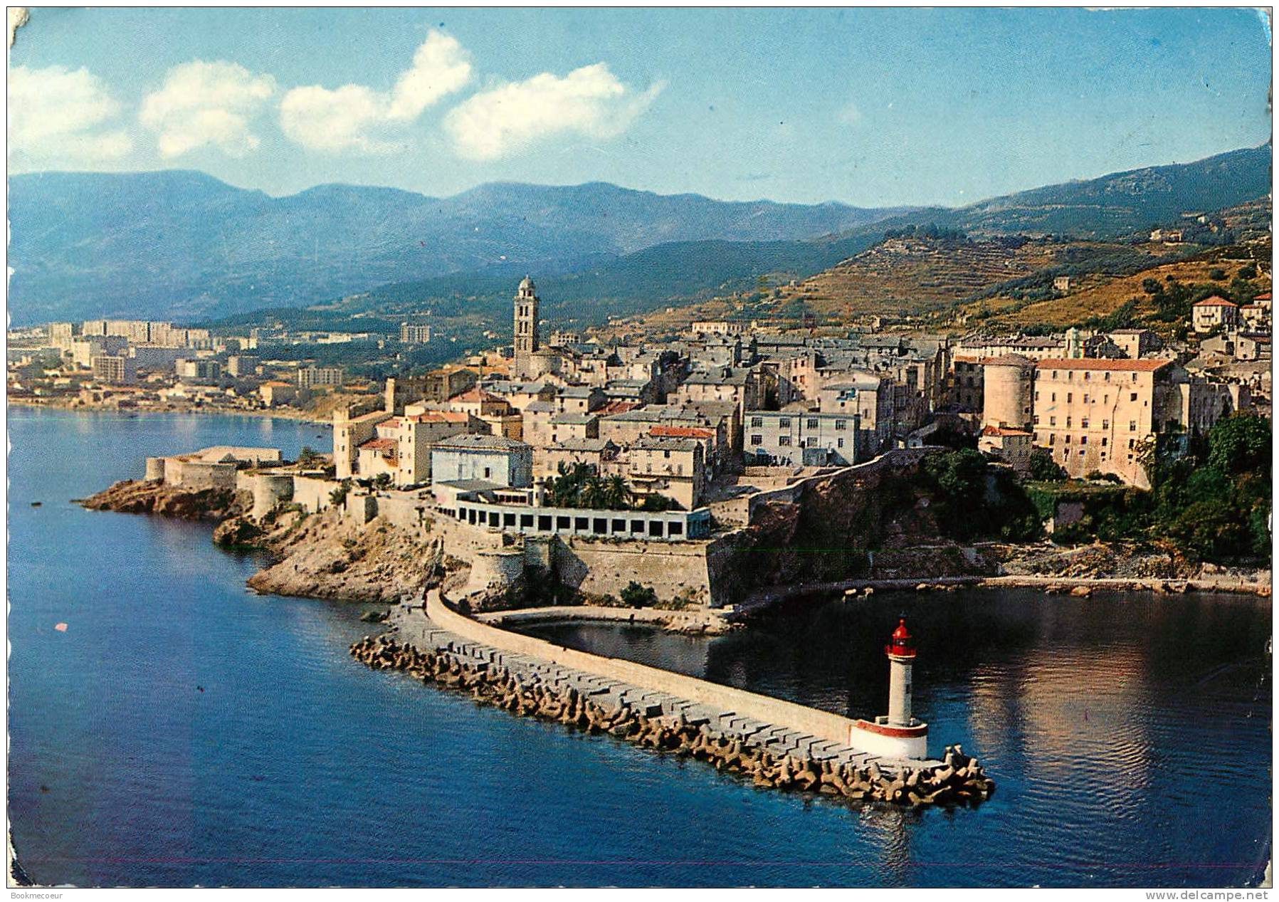 CORSE   BASTIA  BATEAUX  AU PORT   ECOLE DE MARINE   EGLISE ST JEAN BAPTISTE  ILLUMINATIONS - Corse