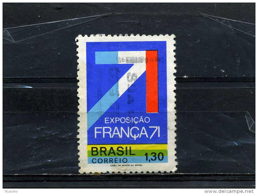 BRESIL 962° 1C30 Multicolore  Exposition Industrielle Française à Sao Paulo (10% De La Cote + 0,25) - Used Stamps