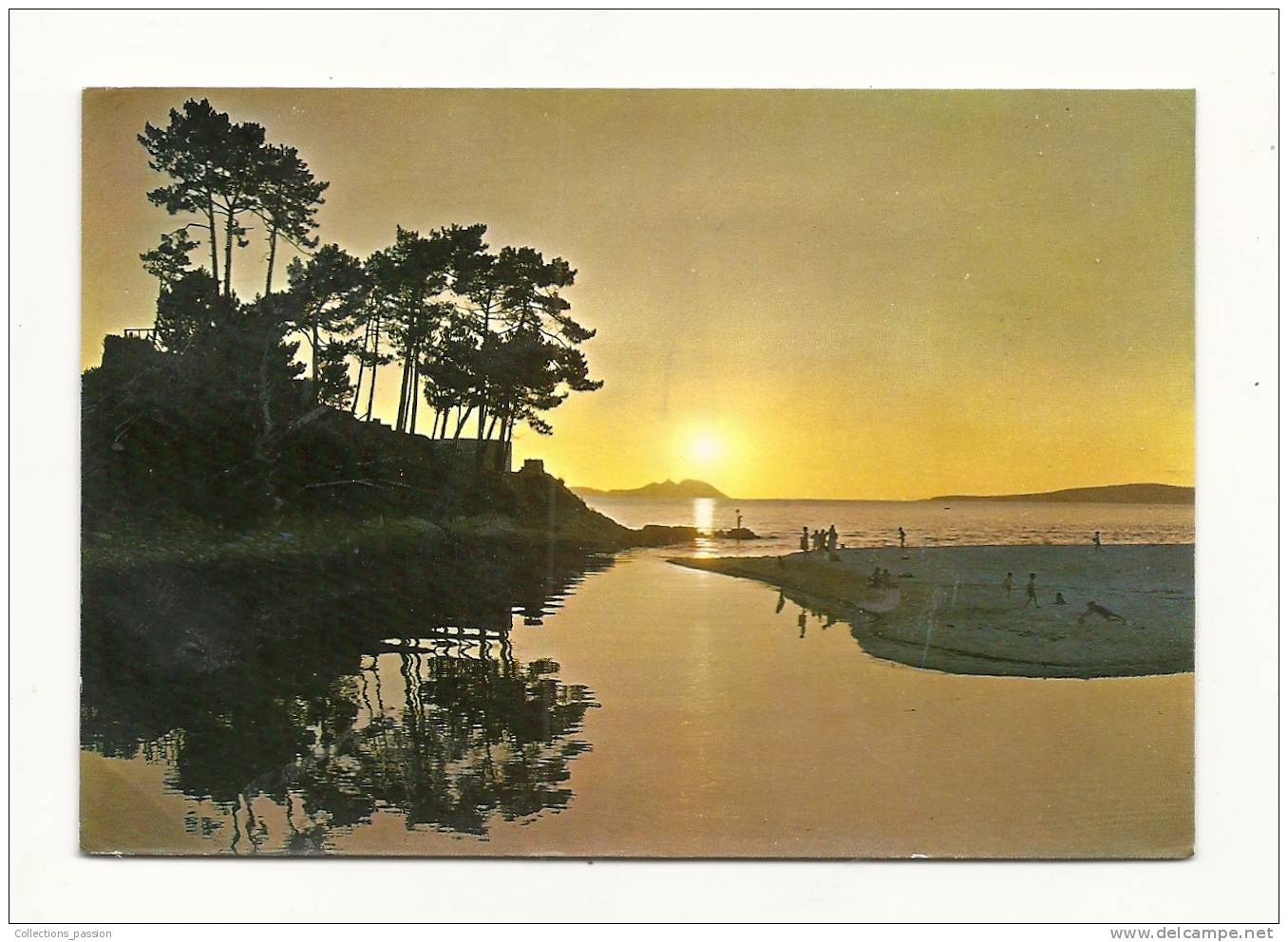 Cp, Espagne, Vigo, Plage De Samil, Coucher De Soleil, Voyagée - Pontevedra