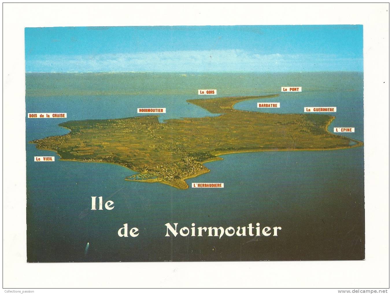 Cp, Carte Géographique, L´Ile De Noirmoutier - Landkarten