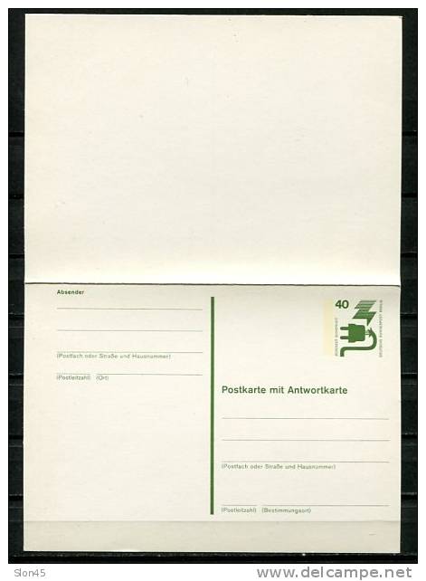 Germany/ Berlin 1974 Postal Stationary Card With  Answer Card Unused - Briefe U. Dokumente