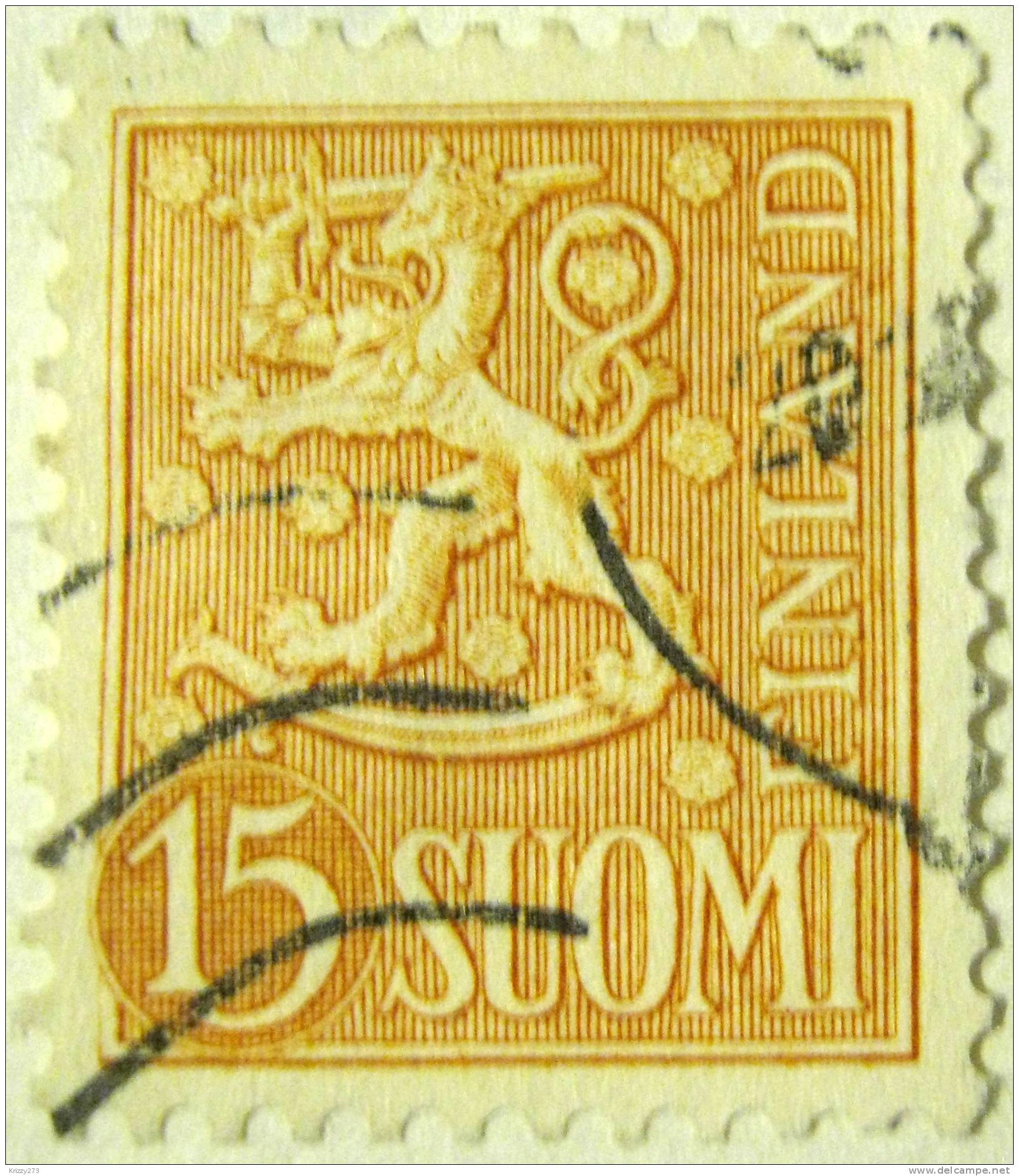 Finland 1954 Heraldic Lion 15 - Used - Oblitérés