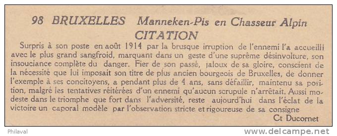 Bruxelles : Manneken-Pis En Chasseur Alpin : Citation..... - Personnages Célèbres