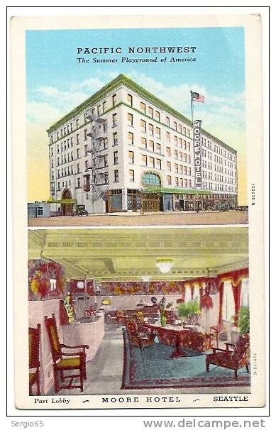 WASHINGTON-SEATTLE-PACIFIC NORTHWEST HOTEL-OLD POST CARD-not Traveled - Seattle