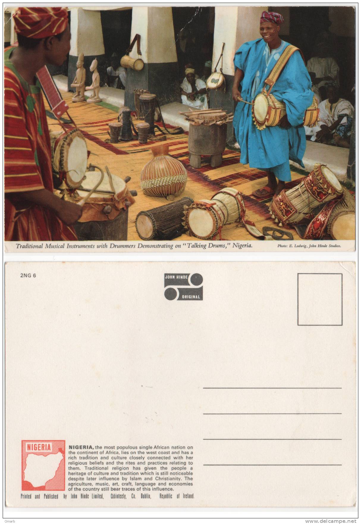 Car002 Cartolina | Postcard | Carte Postale, Nigeria - Traditional Musical Instruments - Nigeria