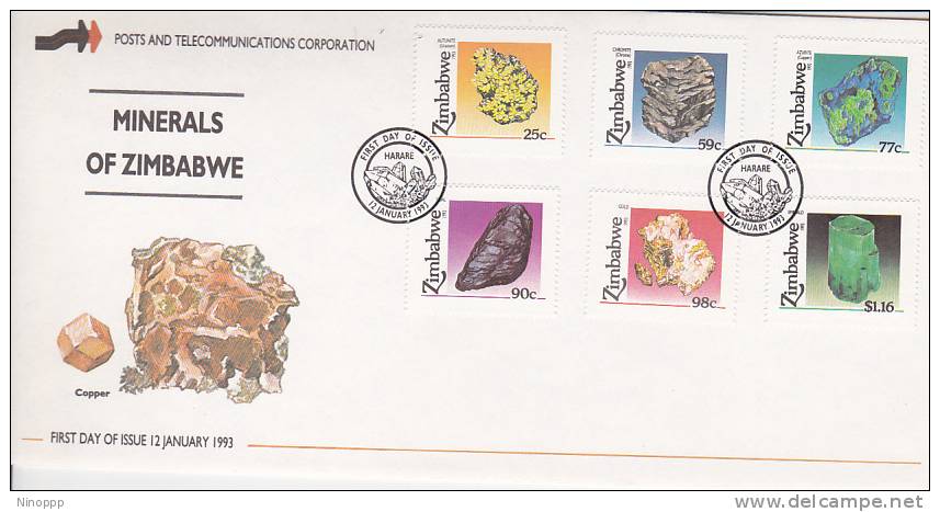 Zimbabwe -1993 Minerals FDC - Zimbabwe (1980-...)