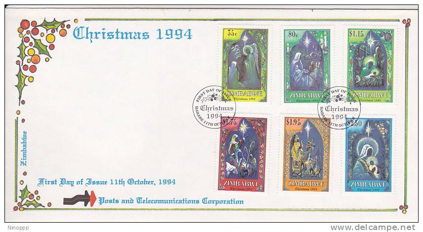 Zimbabwe -1994 Christmas FDC - Zimbabwe (1980-...)