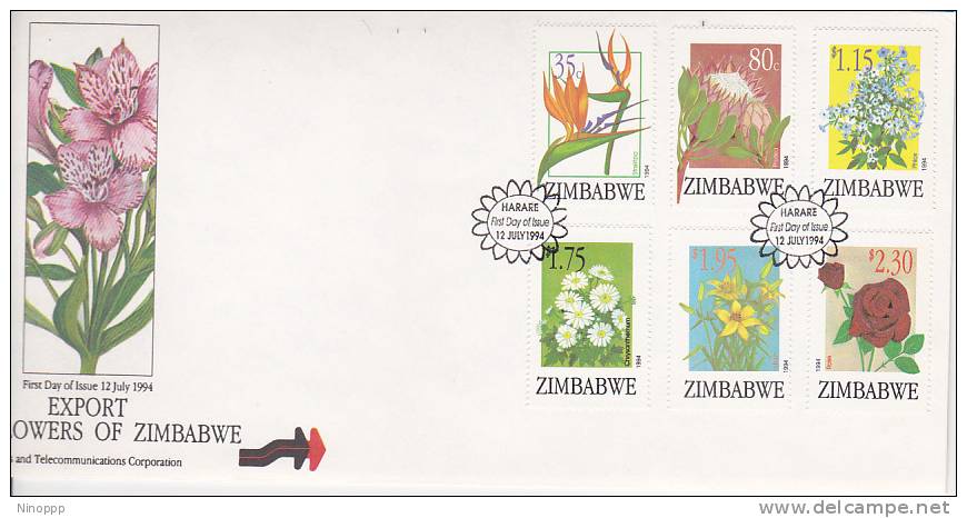 Zimbabwe -1994 Export Flowers  FDC - Zimbabwe (1980-...)