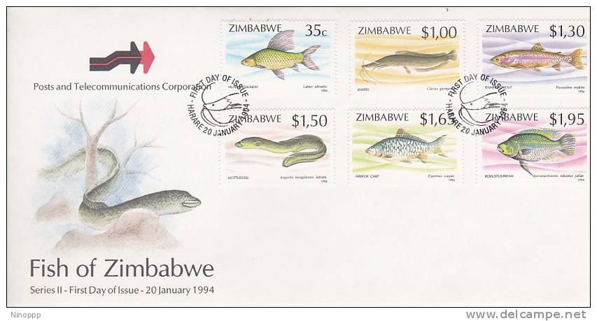 Zimbabwe -1994 Fish Of Zimbabwe FDC - Zimbabwe (1980-...)