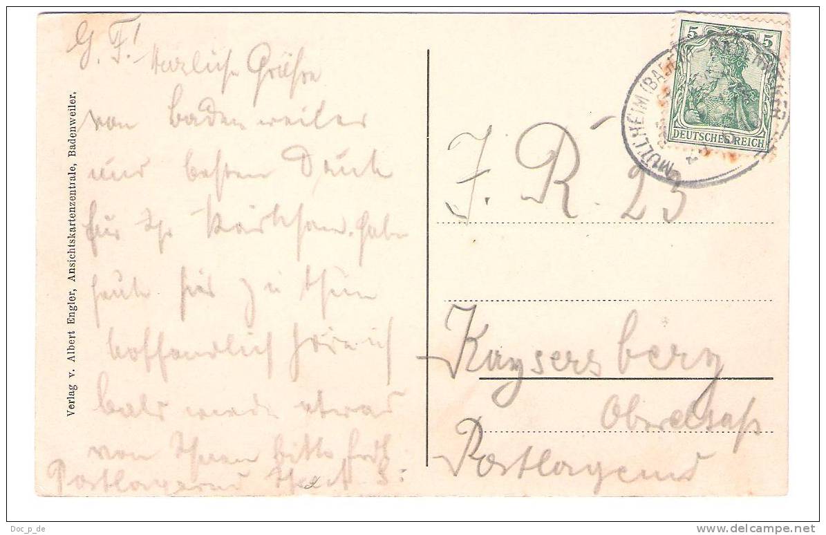 Deutschland - Badenweiler - Grossh. Markgrafenbad - Interessanter Stempel - Badenweiler