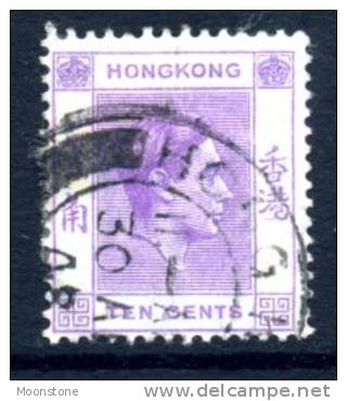 Hong Kong GVI 1938 10c Definitive Value, P. 14, Fine Used - Used Stamps