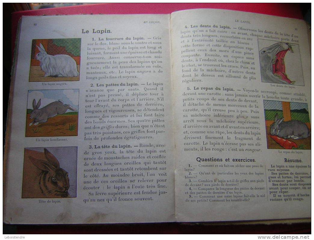 LIVRE-V.BOULET A & C. CHABANAS-PREMIER LIVRE-LECONS DE CHOSES HACHETTE- 1937- 235 ILLUSTRATIONS EN COULEURS - 6-12 Anni