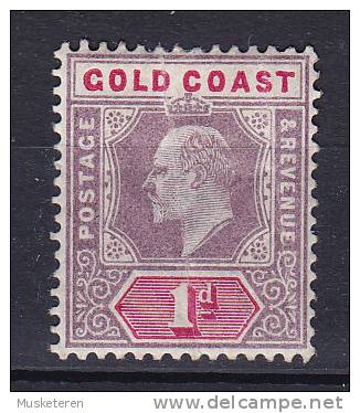 Gold Coast 1902 Mi. 35    1 P King Edward VII. MH* - Goudkust (...-1957)