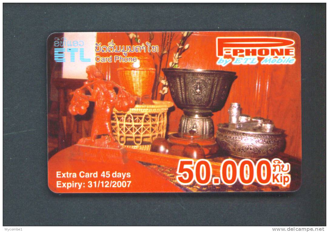 LAOS  -  Remote Phonecard As Scan - Laos