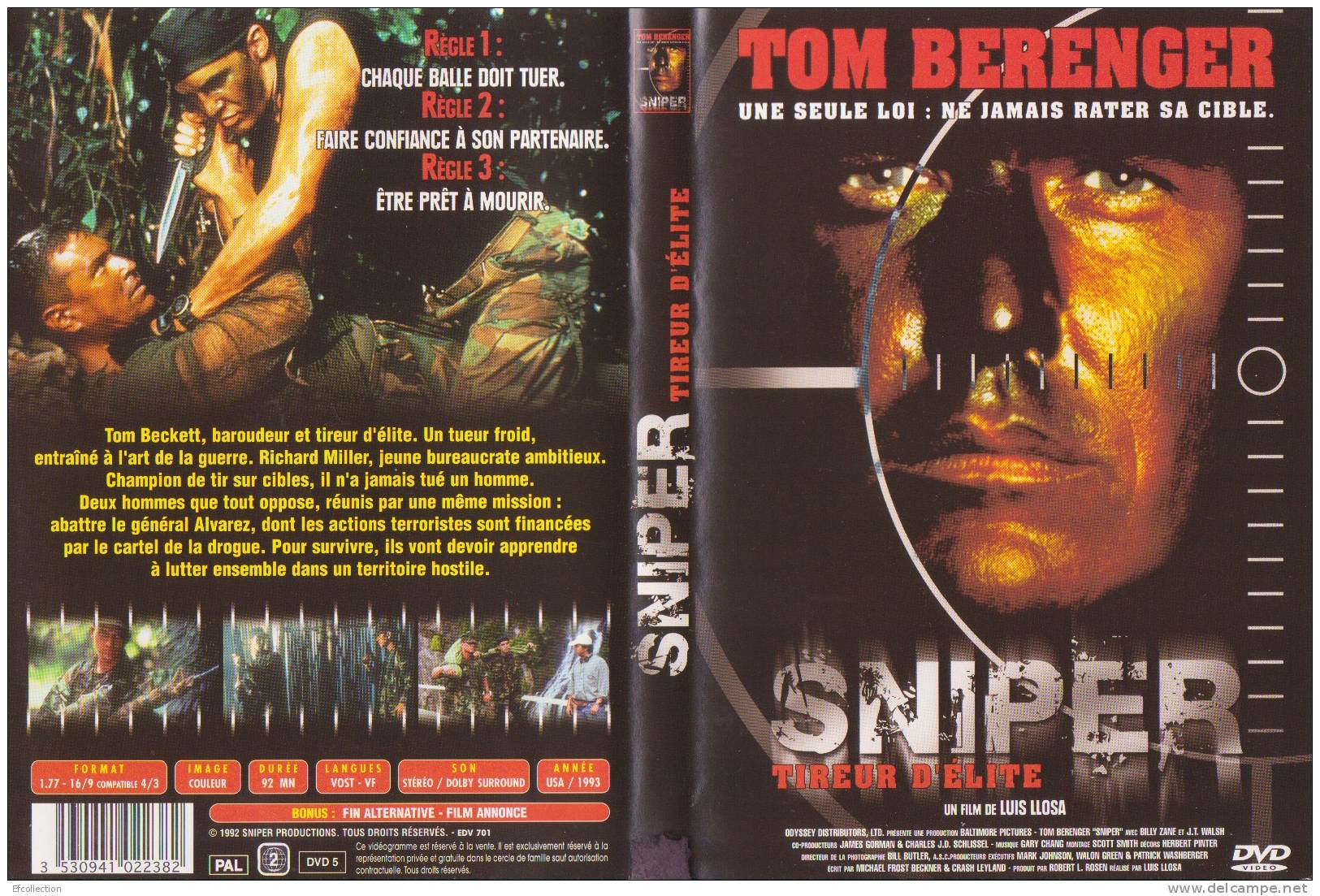 SNIPER - TUEUR D´ELITE - UNE SEULE LOI JAMAIS RATER SA CIBLE - DVD - ACTION - COMMANDO - GUERRE - Action & Abenteuer