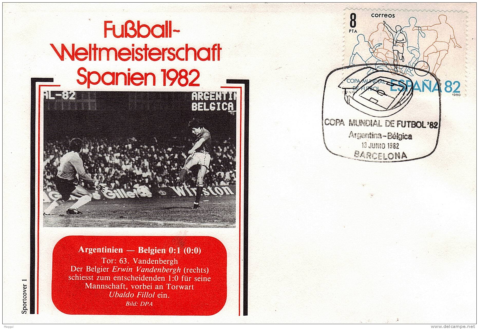 ESPAGNE FDC   ( Barcelone N ° 1)  Cup 1982   Football  Soccer Fussball - 1982 – Spain