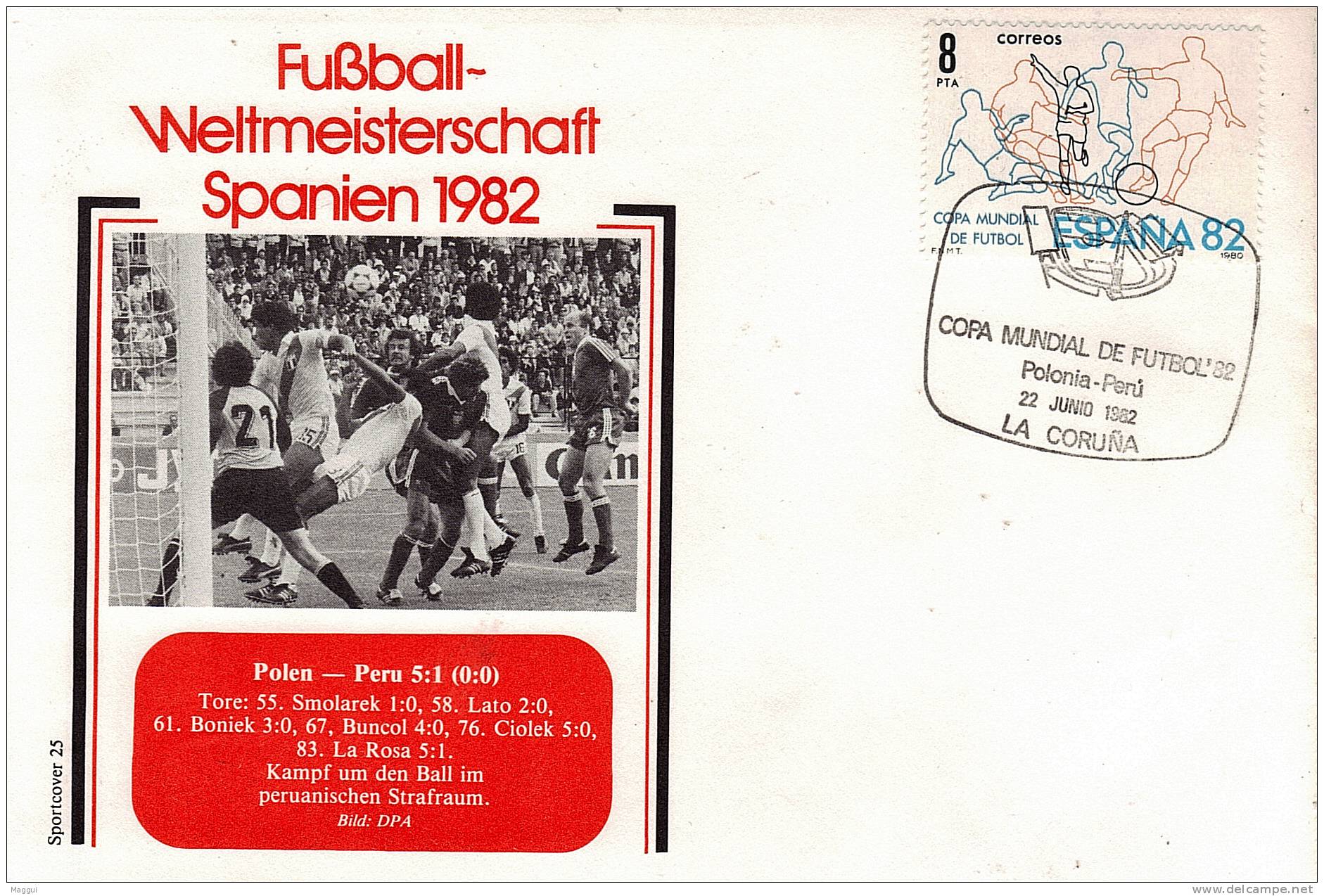 ESPAGNE FDC   ( La Coruna N °  25 )  Cup 1982   Football  Soccer Fussball - 1982 – Spain