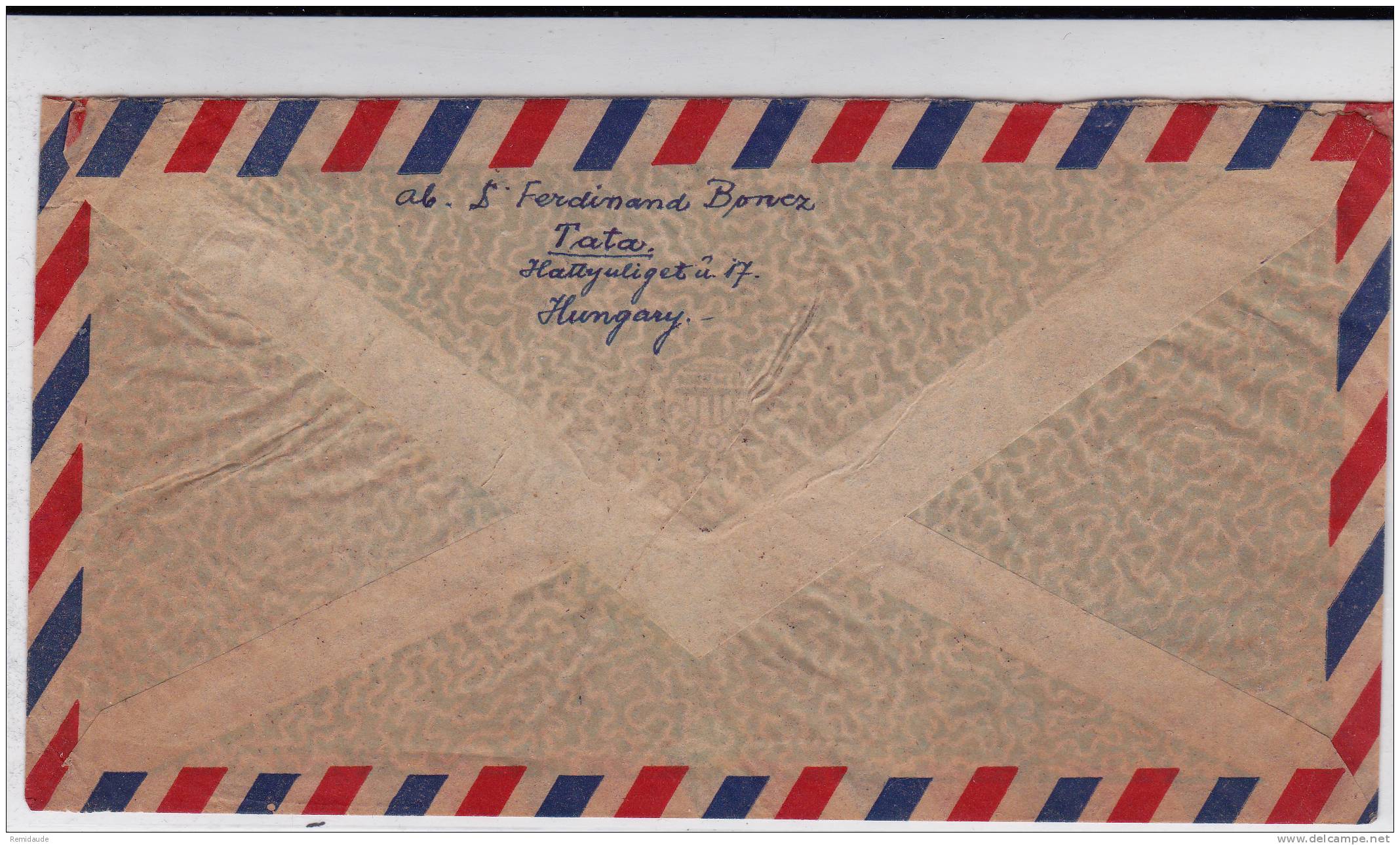 HONGRIE - 1949 - ENVELOPPE PAR AVION De KÖRNYE Pour BEVERLY Mass. USA - Lettres & Documents