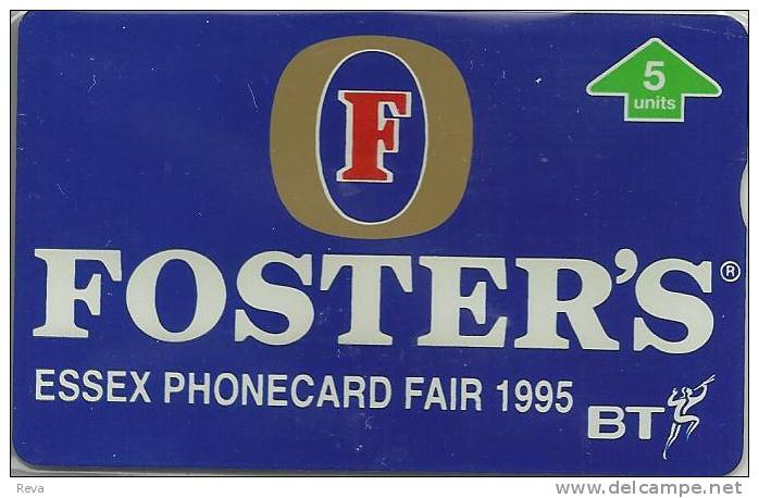 UNITED KINGDOM 5 UNITS  FOSTER BEER ALCOHOL  CARDS FAIR 1995 L & G MINT READ DESCRIPTION !! - BT Emissioni Private