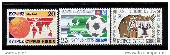 Cyprus Sc795-7 Expo 92, Youth Soccer, University - Autres & Non Classés