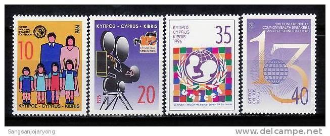 Cyprus Sc879-82 Family, Motion Pictures Cent. UNICEF - UNICEF