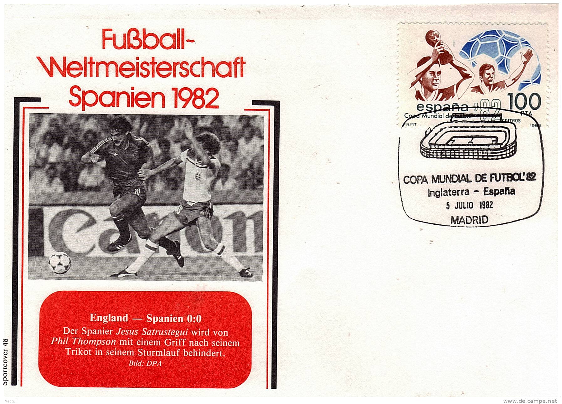 ESPAGNE FDC   ( Madrid  N °  48 )  Cup 1982   Football  Soccer Fussball - 1982 – Spain