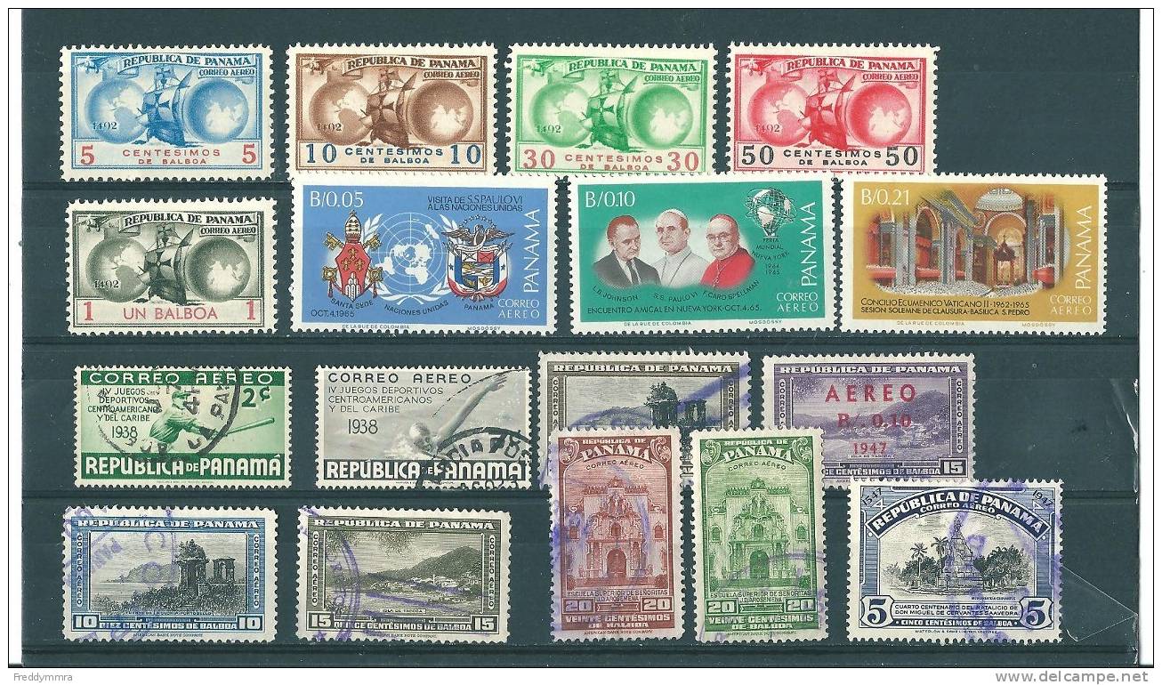 Panama: 1 Lot De 17 Timbres - Panama