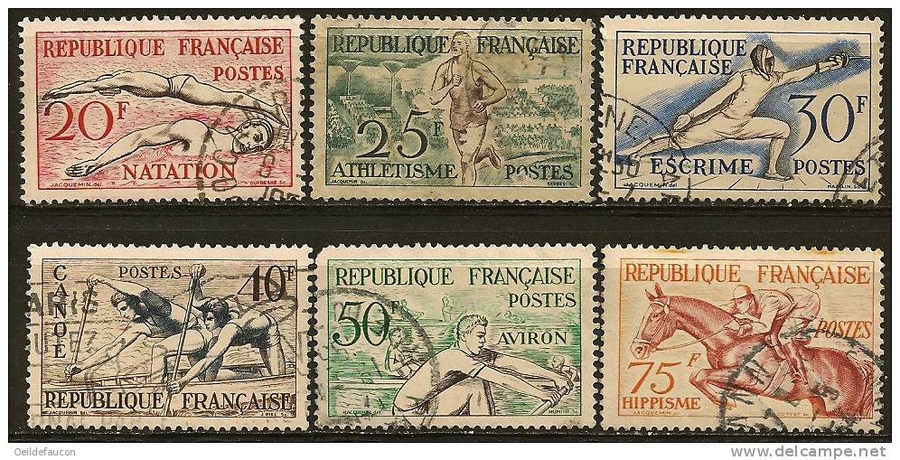 FRANCE - Yvert    - 960/65 - Cote 18 € - Ete 1952: Helsinki