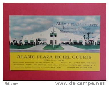 - LA - Louisiana > Shreveport   Alamo Plaza Hotel Courts   ===  --- Ref  360 - Shreveport