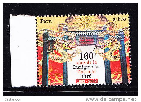 T)2009,PERU,160th ANNIV.OF THE IMMIGRATION CHINA TO PERU,MNH. - Peru