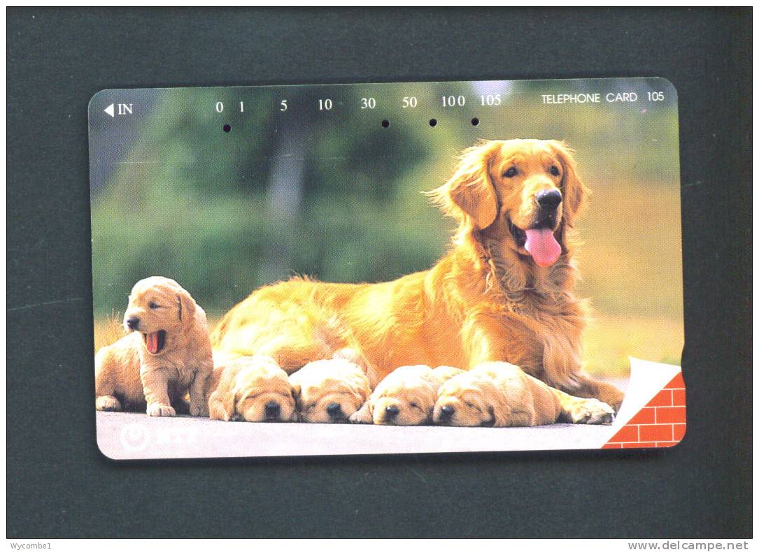 JAPAN  -  Magnetic Phonecard/Dog Or Puppy As Scan - Dogs