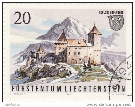 1981 Liechtenstein - Castello Di Gutenberg - Used Stamps