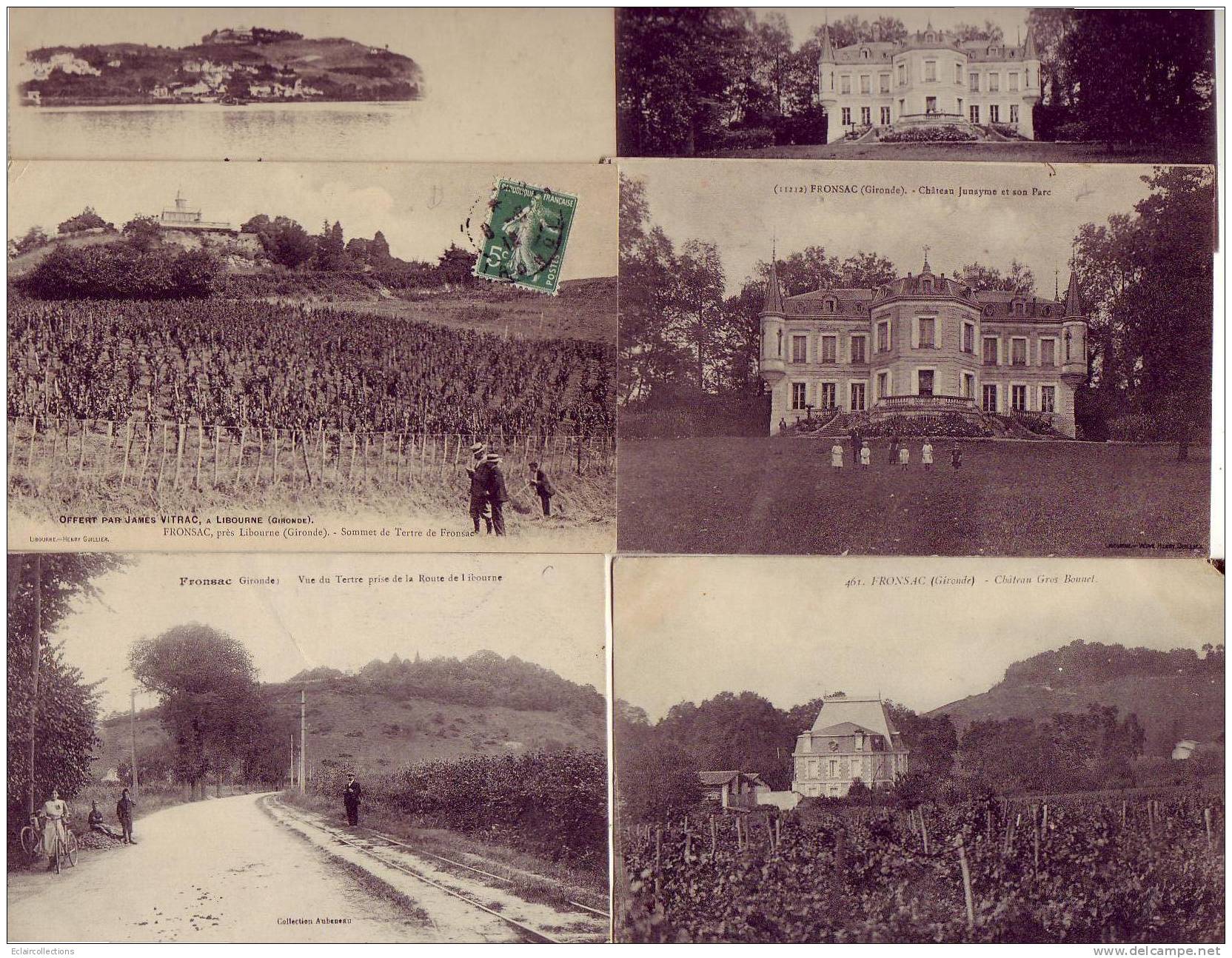 Gironde...33.....Fronsac. ...1  Lot De 6 Cartes.... Vues Diverses   ( Voir Scan Et/ou Annotation) - Other & Unclassified