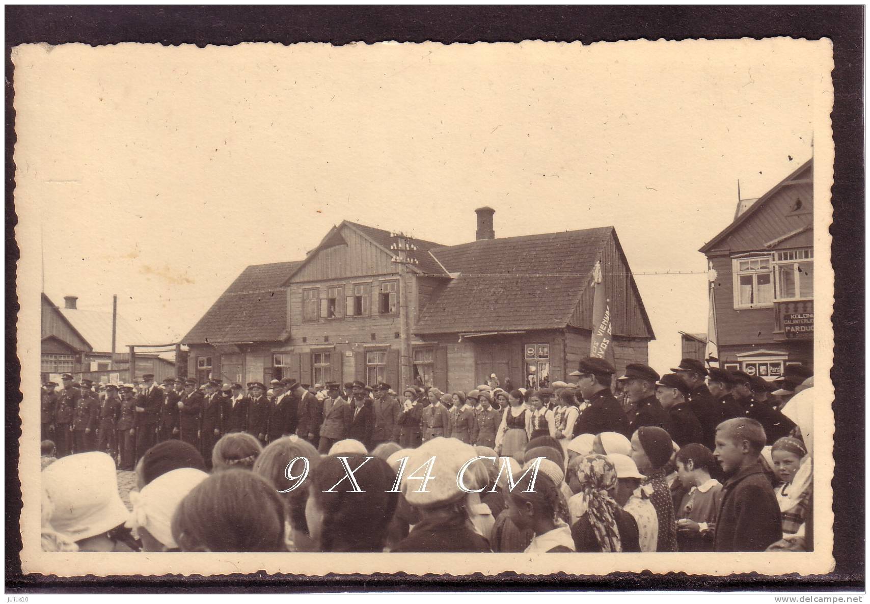 1930‘s Lithuania Lituanie Photo Foto Original Ylakiai (?) Wodden School Lot #11197 - Lithuania