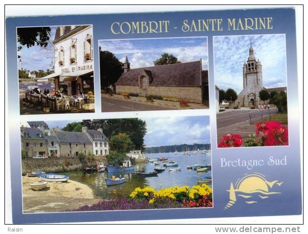 29 Combrit-Sainte Marine  Le Port  L'Eglise Paroissiale  La Chapelle De Ste Marine  Et La Cale CPM TBE - Combrit Ste-Marine