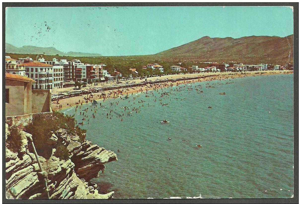 BENIDORM  -  ALICANTE  -  PLAYA DE LEVANTE  -  CAMPAÑÁ Y PUIG-FERRÁN  Nº 6567  -  CIRCULADA  - - Alicante