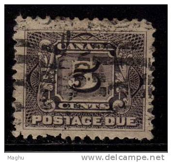 Canada  Used  1906, 5c Voillet , Postage Due, - Strafport