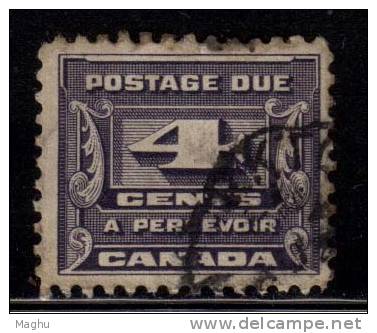 Canada Used 1933, 4c Postage Due, - Port Dû (Taxe)