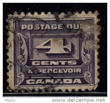Canada Used 1933, 4c Postage Due, Filler - Portomarken