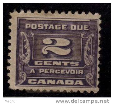 Canada MH No Gum, 2c Postage Due - Segnatasse